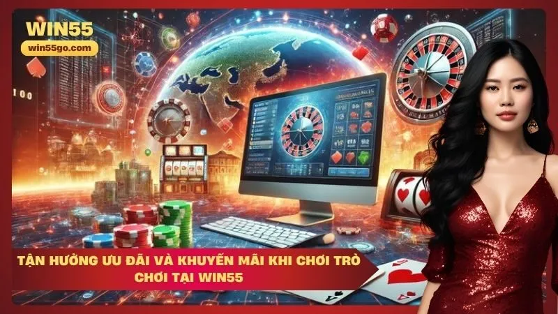 Tận hưởng ưu đãi và khuyến mãi khi chơi trò chơi tại Win55