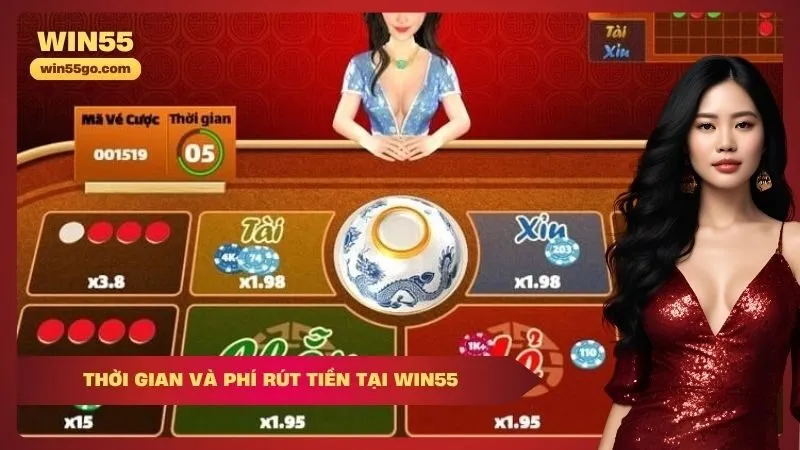 Thời gian và phí rút tiền tại Win55